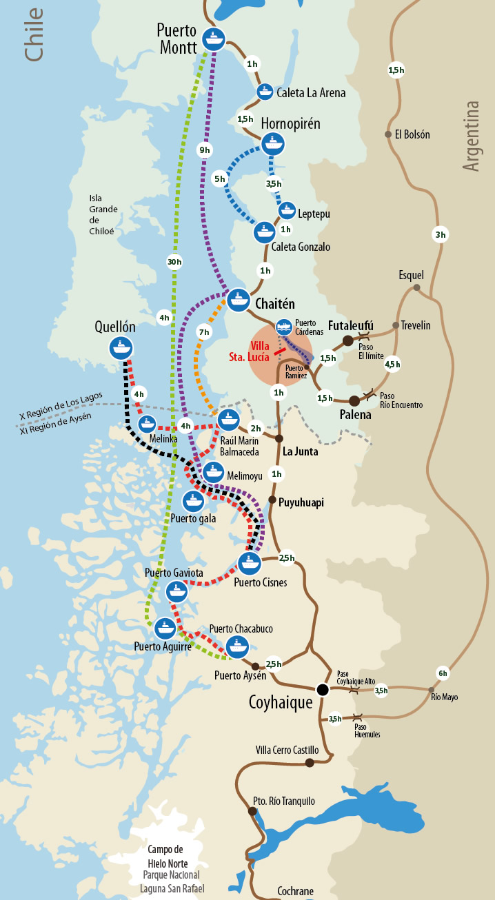 Map of the Austral Road?