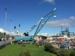 Crane 82 in the Port of San Antonio. Chile.  San Antonio - CHILE