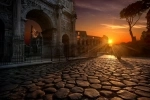 The Roman Colosseum, part of our guide to attractions in Italy.  Rome - ITALY