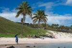 Anakena Beach, part of our Easter Island guide.  Isla de Pascua - CHILE