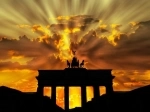 The Brandenburg Gate is the old entrance to Berlin and one of the main symbols of both the city and Germany..  Berlin - GERMANY