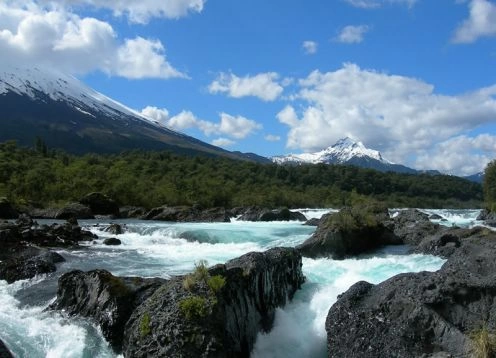 Waterfall of petrohue, Puerto Varas