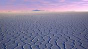 Salar de Uyuni with palace of salt hotel , , 