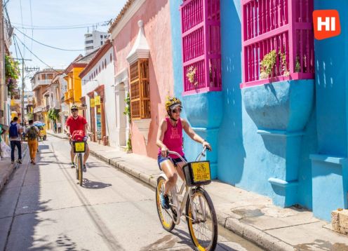 Historical City Tour by bicycle through Cartagena, 