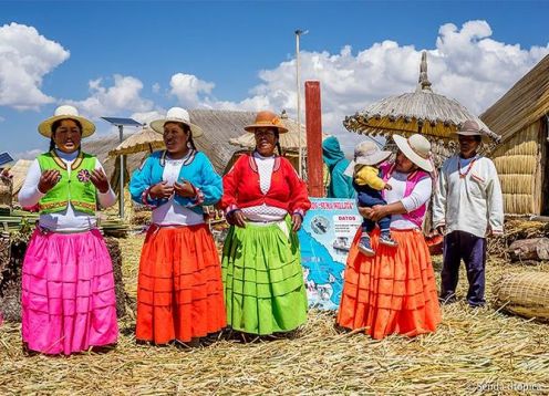 Full-day excursion to Uros and Taquile Islands by high-speed boat. Puno, PERU