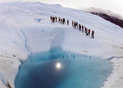 One-day mini-hike through the Perito Moreno glacier. El Calafate, ARGENTINA