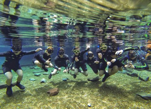 Snorkel in Licura river. , CHILE