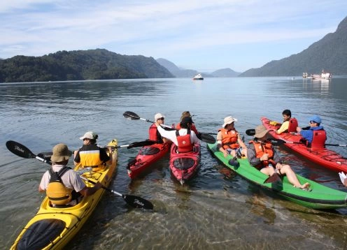 Kayak In Patagonia Fjord, Puerto Varas