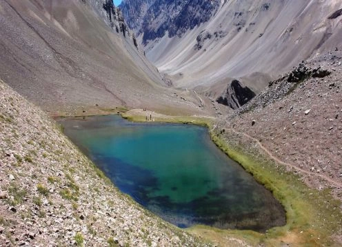 Yeso reservoir and Laguna los Patos. , CHILE