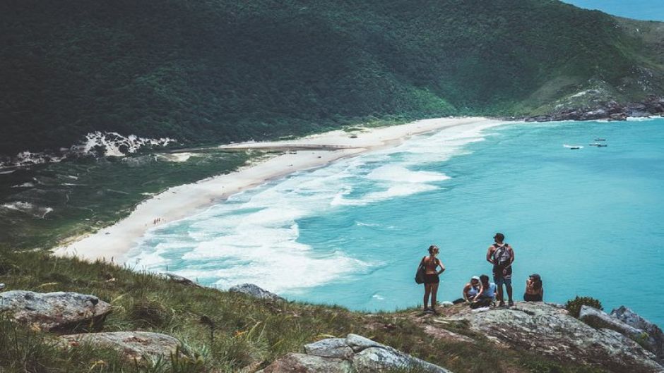 Trail of Lagoinha do Leste. Florianopolis, BRAZIL