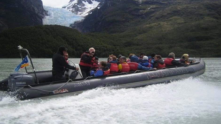 Navigation in zodiac to the Serrano Glacier and Torres del Paine, Puerto Natales, CHILE