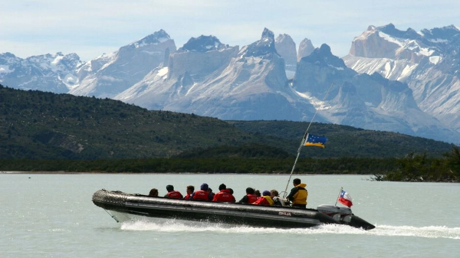 Navigation in zodiac to the Serrano Glacier and Torres del Paine, Puerto Natales, CHILE