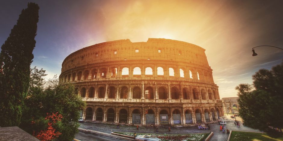 Ancient Rome, Colosseum, Forum and Palatine., Rome, ITALY