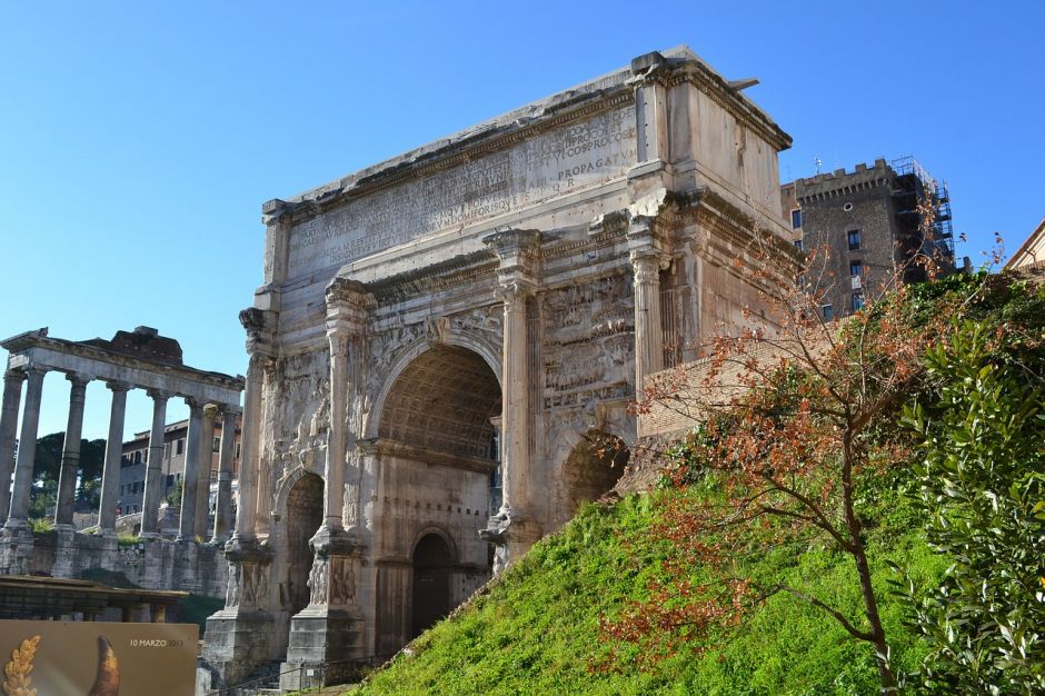 Ancient Rome, Colosseum, Forum and Palatine., Rome, ITALY