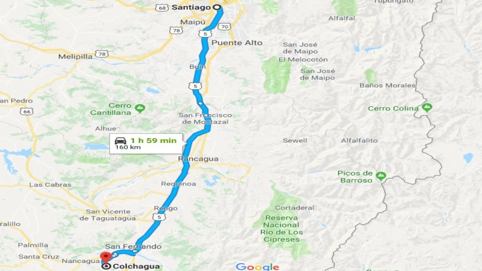 Transfer Santiago to the Colchagua Valley, Santiago, CHILE
