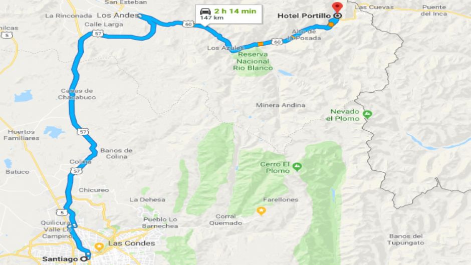 Shuttle Portillo to Santiago, Portillo, CHILE