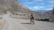 THE ANDES IN MOUNTAIN BIKE. RESERVOIR DEL YESO, Santiago, CHILE