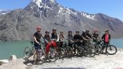 . THE ANDES IN MOUNTAIN BIKE. RESERVOIR DEL YESO, Santiago, CHILE