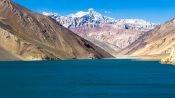 Yeso reservoir and Laguna los Patos, Santiago, CHILE