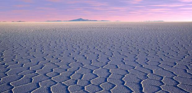 Salar de Uyuni with palace of salt hotel 